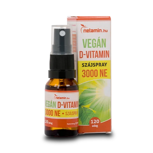 Netamin Vegán D-vitamin szájspray 3000 NE - OUTLET